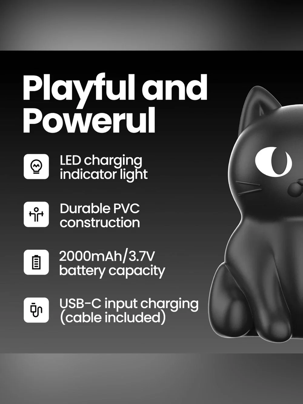 Target viral gems black cat Halloween power bank  portable charger brand new